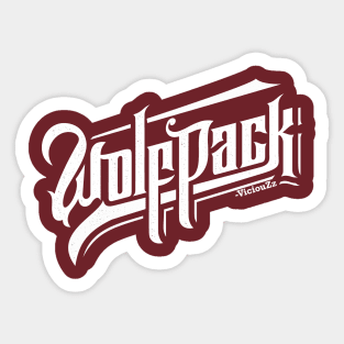 Wolf Pack White Sticker